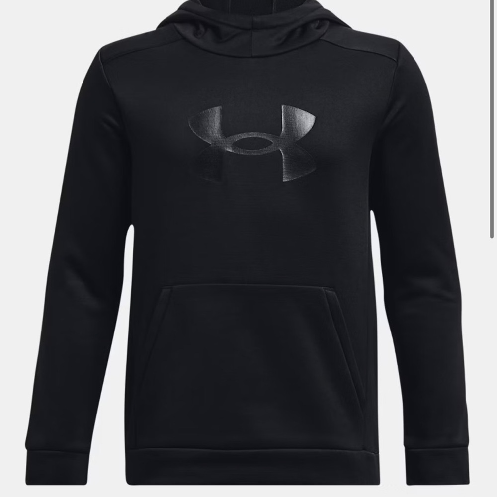 Under Armour Black Big Logo Fleece Hoodie